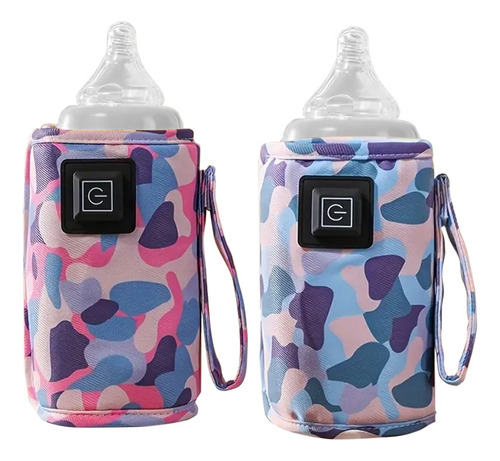 Calentador De Mamadera Portatil Funda Universal Usb Violeta