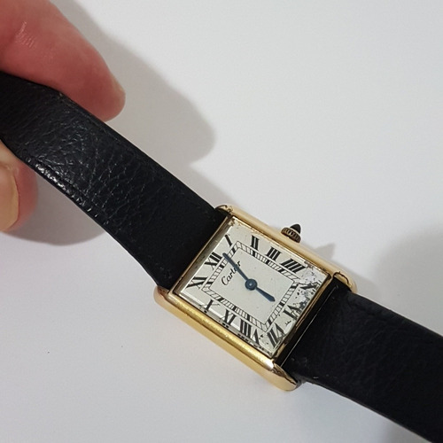 Relogio Cartier Acorda Antigo Do Vovo Todo Em Plaquer M05