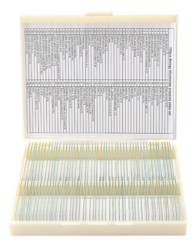 Kit De Muestras Biológicas Preparadas Para Microscopio 100 U