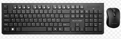 Kit Teclado Multimidia + Mouse Wireless Sem Fio Multilaser 