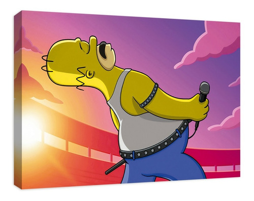 Cuadro Canvas Cuadro Cuadro Homero Simpson Freddy Mercury