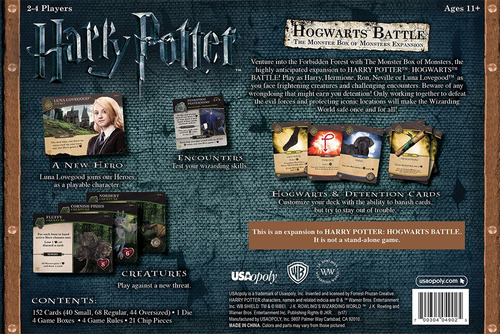 Jogo De Cartas De Expansão Hogwarts Battle The Monster Box O