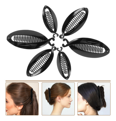 4 Uds Pinzas Para El Cabello Francesas De Pez Plátano De