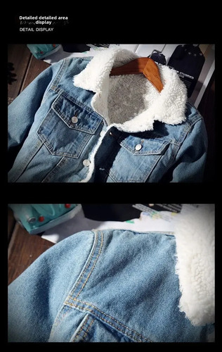 Chaqueta Vaquera Con Forro Polar Estilo Coreano, Abrigo De A