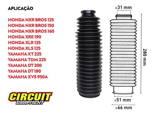 Imagem 3 de 4 de Sanfona Bengala 21 Dentes Bros/xre190 Preta Circuit