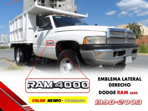 Emblema Lateral Derecho Dodge Ram 4000 1998-2003