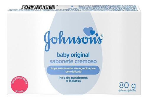 Sabão em barra Johnson's Baby de 80 g