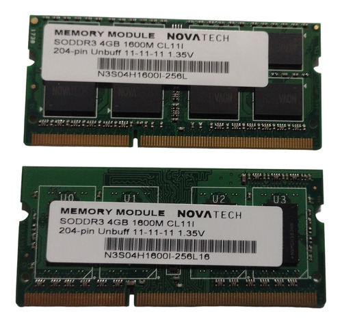 Memoria Ram 8gb (2x4gb) Sodimm Ddr3 1600mhz (Usado)
