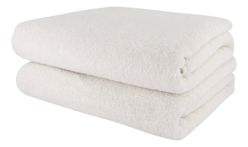Toalla De Baño Completo 100% Algodón 80x145 Cm Extra Grande Color Blanco Lisa