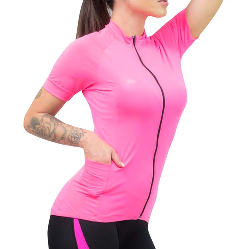 Blusa Feminina Uv50+ Manga Curta Ciclista/bike/mtb/down-hill