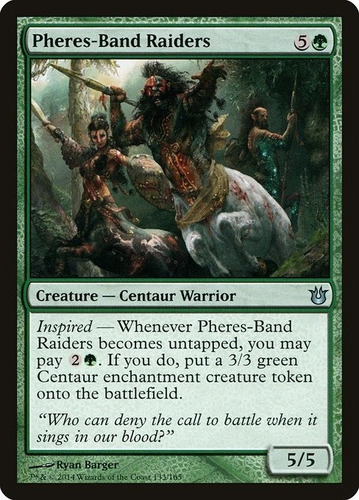 Carta Magic Pheres-band Raiders X4 Unid. Born Of The Gods