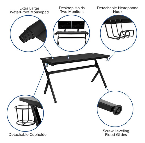 Juego De Escritorio Para Juegos Flash Furniture Con Sillas R
