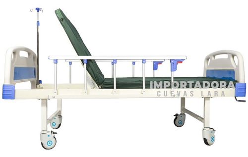 Imagen 2 de 4 de Cama Hospitalaria G1 Manual 1 Posicion Barandal + Portasuero