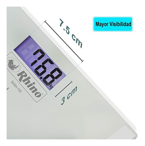 Báscula Digital Corporal Rhino 180kg/100gr