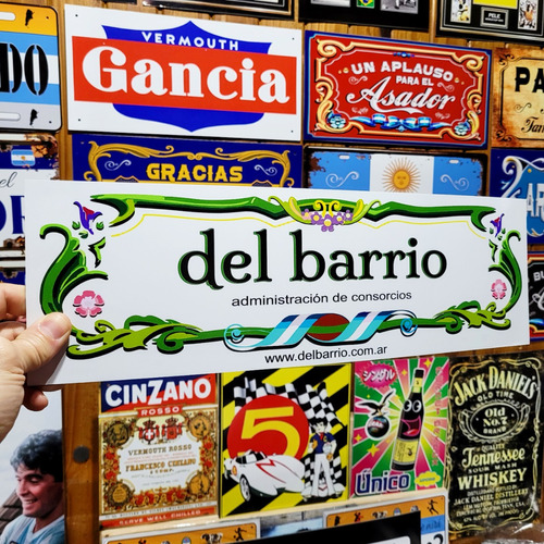 Carteles De Chapa Personalizados Estilo Filete Porteño 