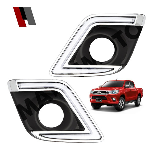 Kit Drl Biseles Con Led Blanca Toyota Hilux Revo 2016-2020