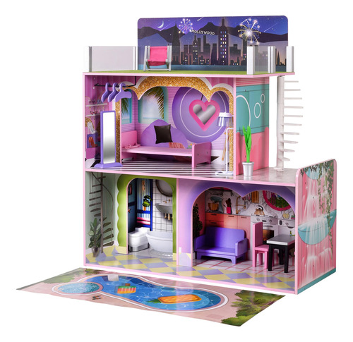 Casa De Muñecas Little World World World Dreamland Sunset Wo