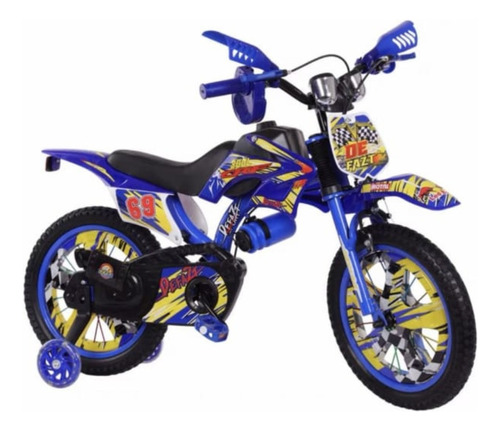 Bicicleta Aro 12 Para Niños Motocross Con Sonido Ruedas Apoy