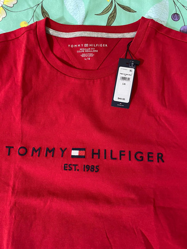 Polo Tommy Hilfiger Talla L Logo Bordado De Usa