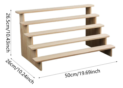 Estante De Exhibición De Madera Con Escalera De 5 Capas Xl