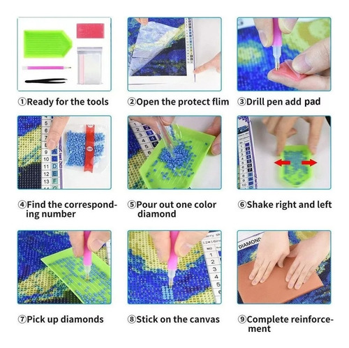 F Diy Diamond Painting 5d 80x40 Cm - Turquesa Tree
