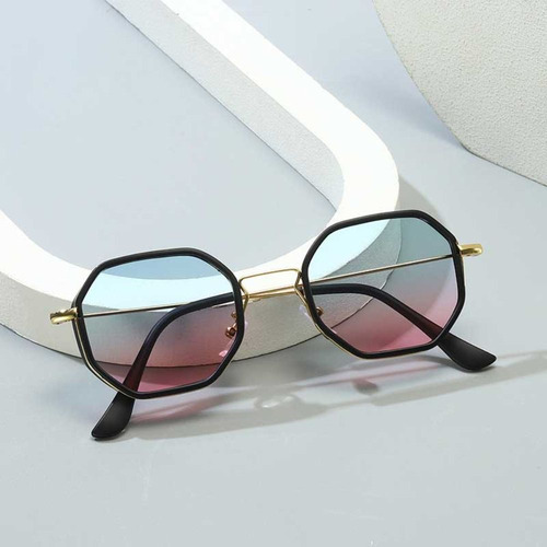 Gafas De Sol Poligonales, Retro, Montura Pequeña