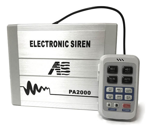 Sirena Policial Pa2000 Control Inalambrico 100w Altavoz 