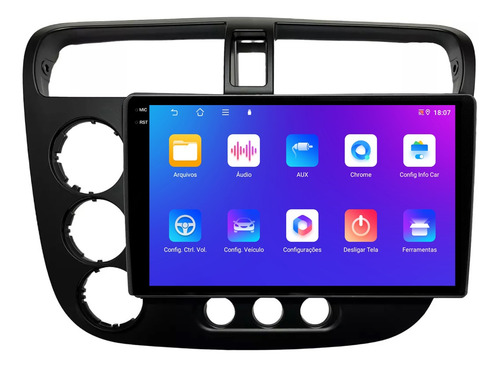 Multimidia Civic 01/05 9p Android Carplay 4/64gb + Ré