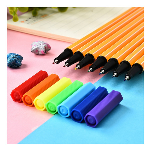 Kit Caneta Fine Line Cores Ponta Fina 0.4mm Tinta Kit 24 Cores