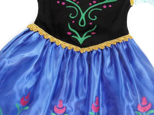 Vestido Infantil Princesa Ana Fantasia Frozen Com Acessorios