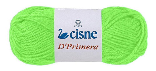 Kit 5 Novelos Lã Cisne D'primera Cor 740 Verde Neon