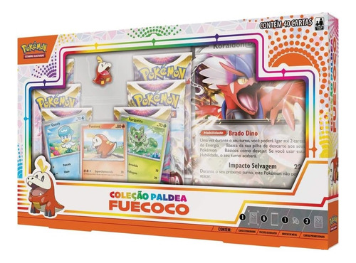 Pokemon Coleção Cartas Paldea Fuecoco 40 Cartas