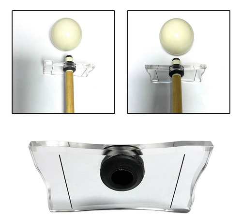 Snooker Billiard Pool Cue Bridge Head Clear Accesorio