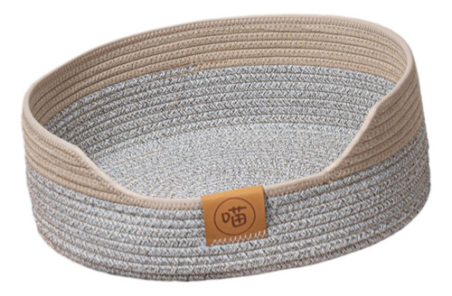 Cama Para Gatos Tejida Con Cuerda, Cesta, Nido, De Gris 40cm