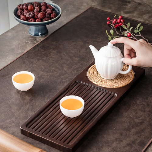 Bandeja Rectangular De Bambú Para Servir Té Chino, Tablero