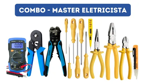comprar Jogo Ferramentas Combo Eletricista Master 1000v - 14 Peças