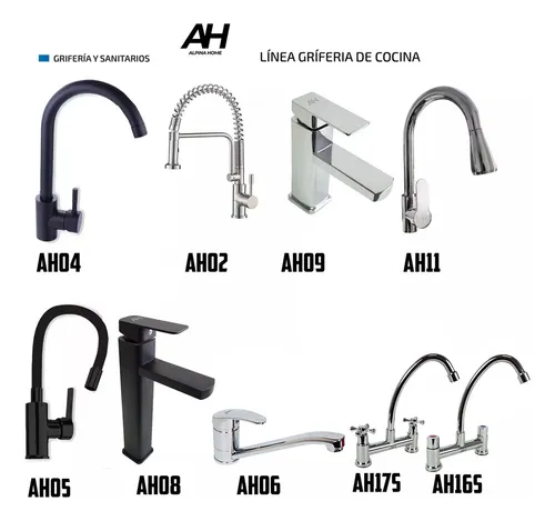 Griferia Premium Acero Inoxidable Monocomando Ah07 Ah Home