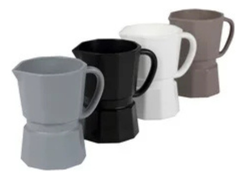 Taza Barista Plastica Clasico Café Leche 225 Cc X 6 Unidades Gris