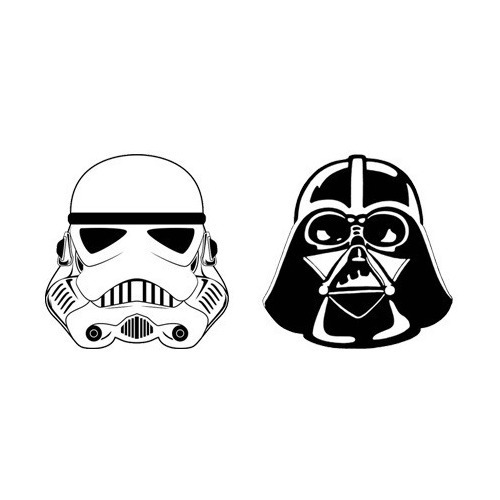 Aros Acrilico Star Wars - Darth Vader Y Stormtrooper