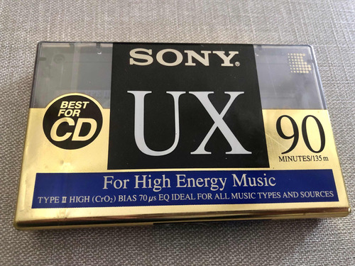 Cassette Sony Ux 90 Minutos Cinta Tipo Ii High Bias Sellada