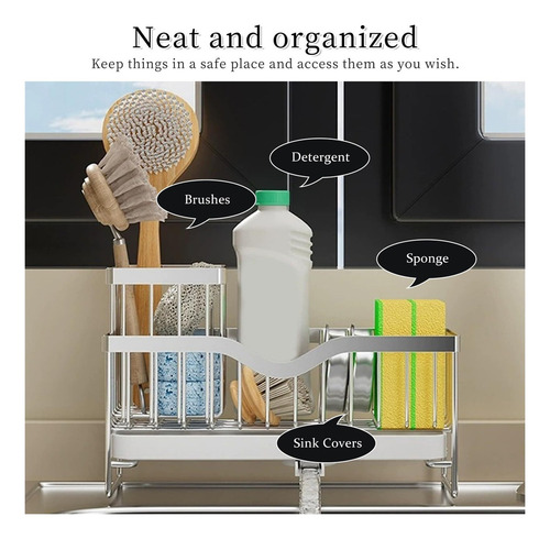 Wpd Portaesponjas Para Fregadero De Cocina, Organizador
