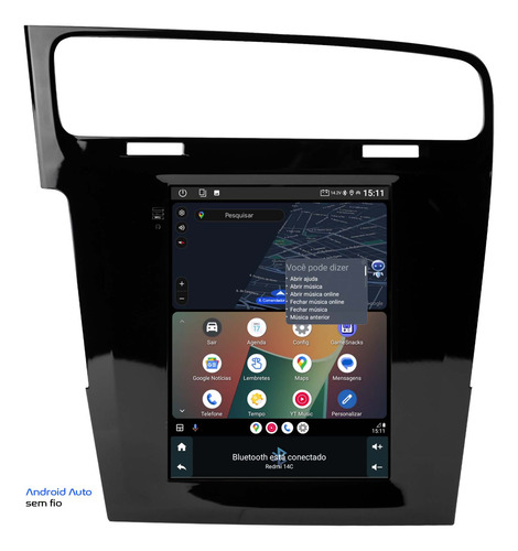 Multmidia Tesla Golf Mk7 13/19 Android 14 64gb Carplay Voz