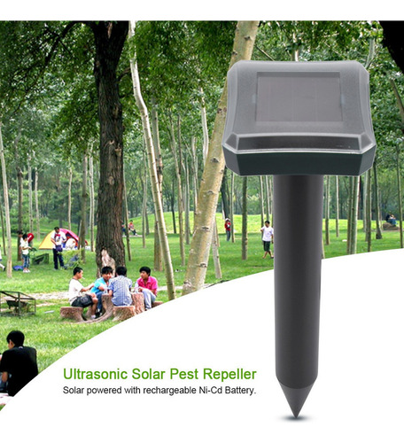 2 Unids Ultrasónico Solar Serpiente Ratón Plagas Roedores .