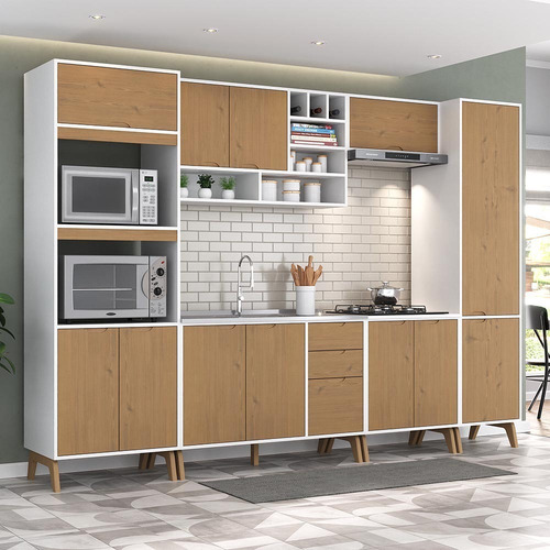 Imagen 8 de 8 de Mueble De Cocina Bajo Mesada + Aereos + Alacena Madera V Lcm