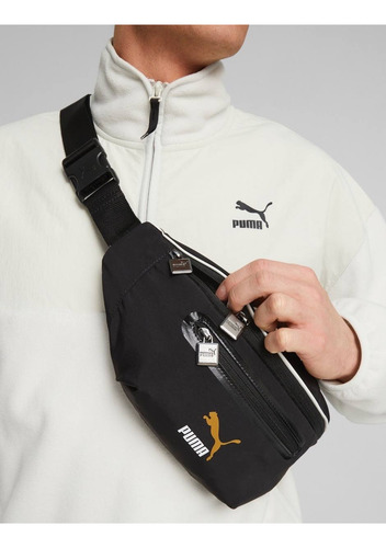 Cangurera Puma Fordward History Waist B Puma Black Color Negro Diseño De La Tela Lisa