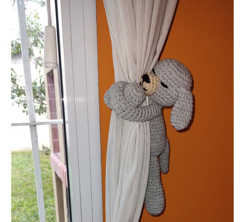 Monito Sujeta Cortinas Tejido Amigurumi Crochet