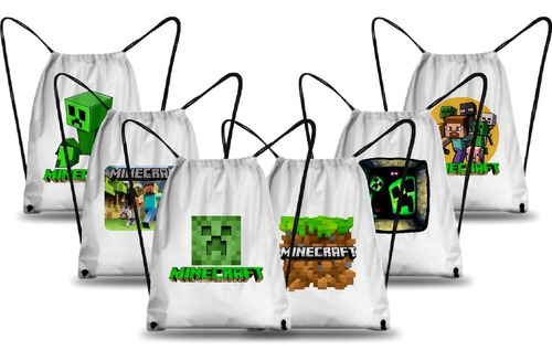 Pack De 6 Mochilas Minecraft