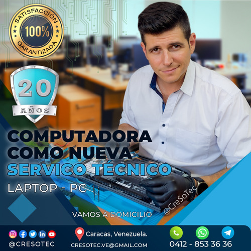 Servicio Técnico Reparación Laptop Computadora A Domicilio