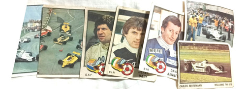 7 Figuritas Grand Prix Formula 1 Panini Reutemann Scheckter
