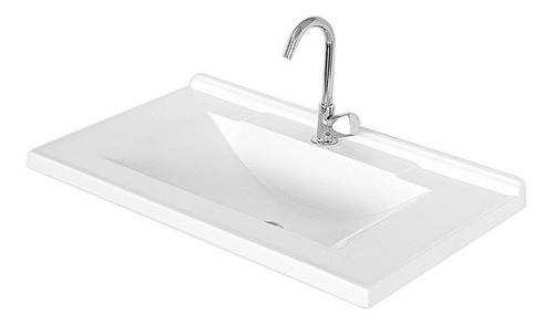 Bacha De Baño Lavatorio De Sobreponer En Resina Natural 78cm